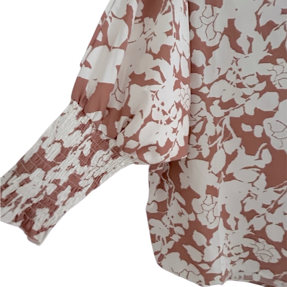 Floral Print Women's Elegant Long Sleeve Blouse - Picture 7 of 8